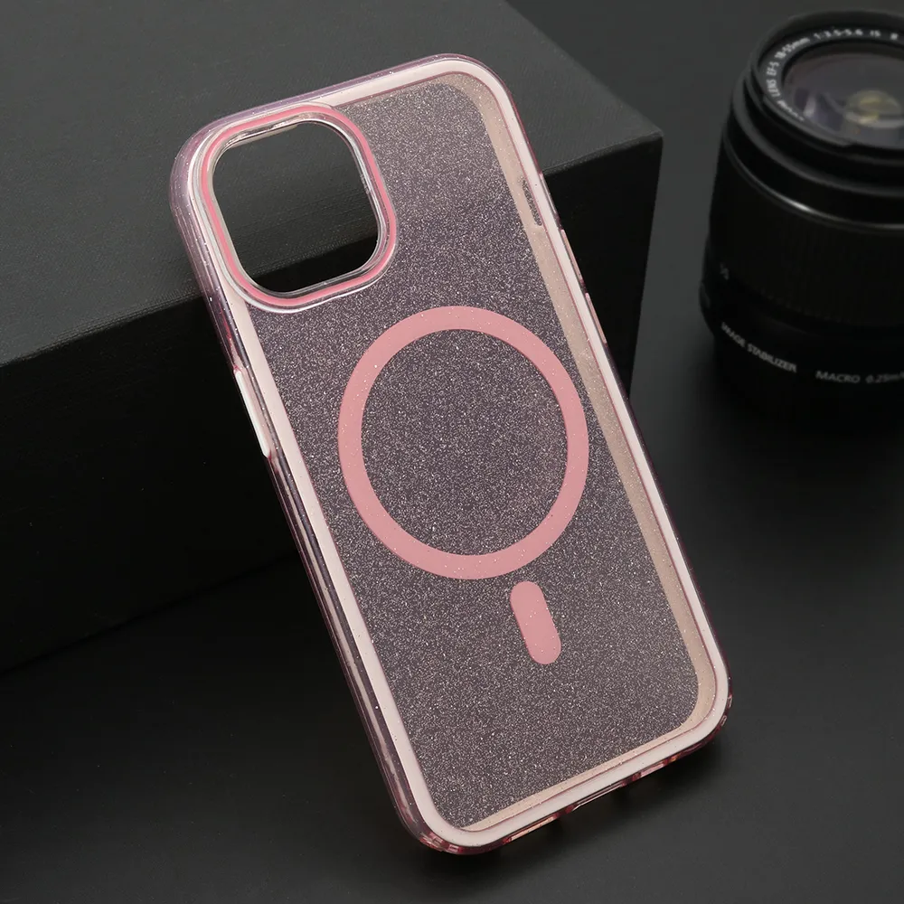 Futrola CRYSTAL MagSafe za iPhone 13 (6.1) roze
