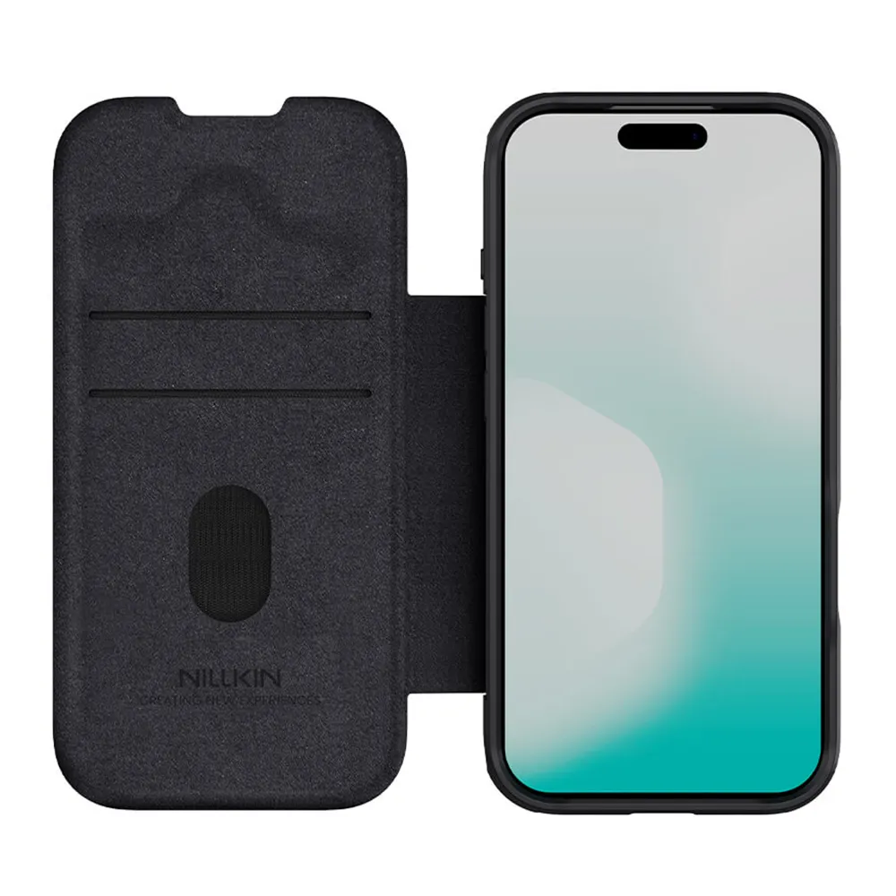 Futrola NILLKIN QIN Pro za iPhone 17 Pro (6.3) crna