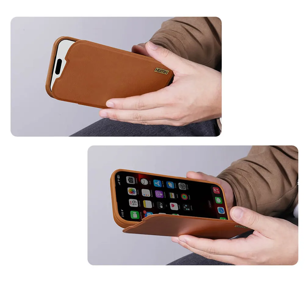 Futrola NILLKIN QIN Pro za iPhone 17 Pro (6.3) crna