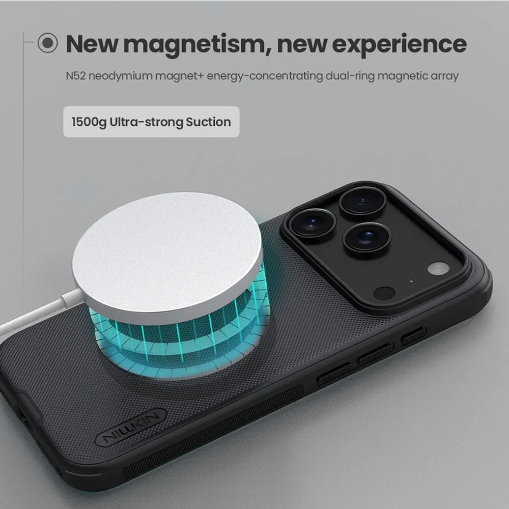 Futrola NILLKIN Super Frost PRO MAGNETIC za iPhone 17 Pro (6.3) crna