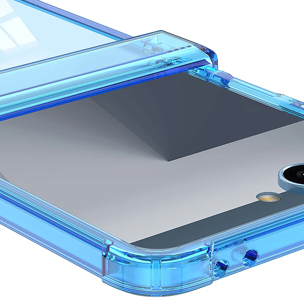 Futrola TRANSPARENT COLOR LINE za Samsung F751B Galaxy Z Flip 7 5G ljubicasta (GKK case)