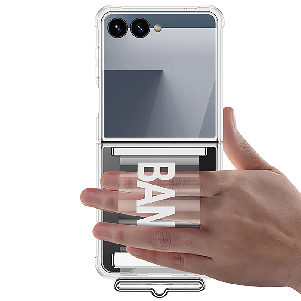 Futrola CLEAR STRAP za Samsung F751B Galaxy Z Flip 7 5G crna (GKK case)