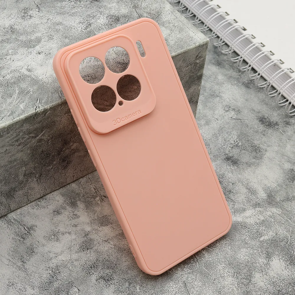 Futrola Soft 3D camera za Xiaomi 15 roze