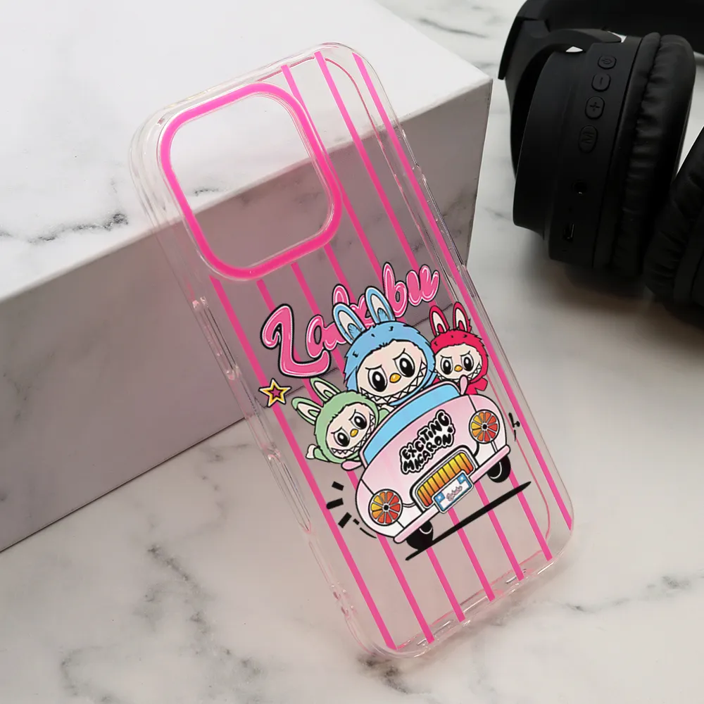 Futrola PRINT PARTY za iPhone 16 Pro (6.3) pink LBB004
