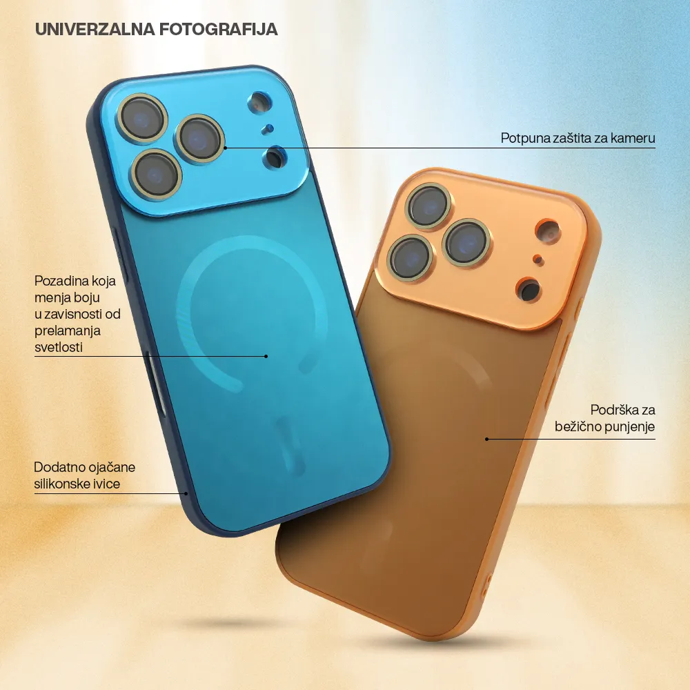 Futrola COLOR METAL Magsafe za iPhone 17 AIR (6.6) plava