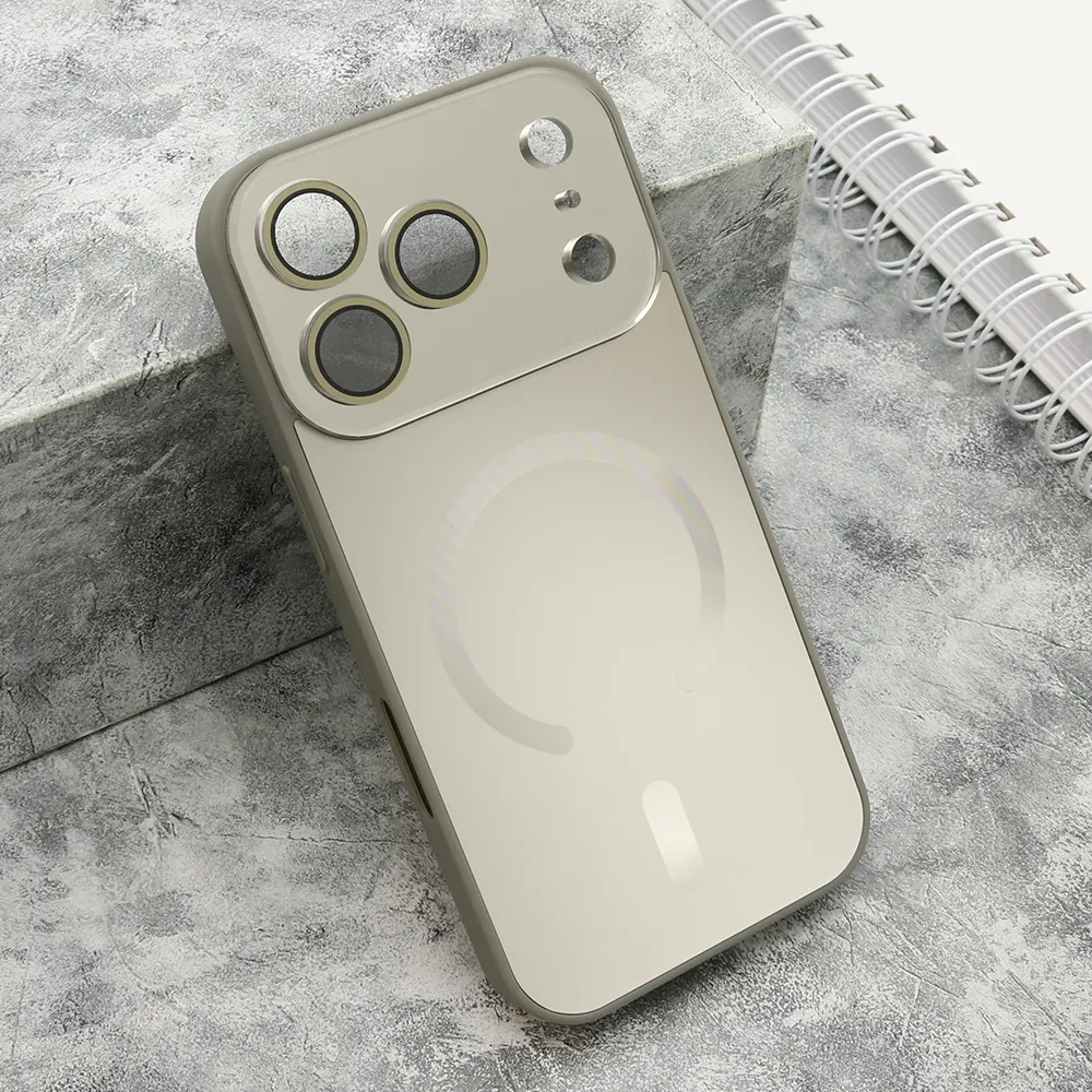 Futrola COLOR METAL Magsafe za iPhone 17 Pro (6.3) siva (big camera)