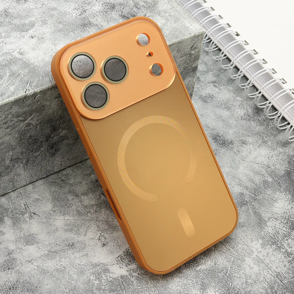Futrola COLOR METAL Magsafe za iPhone 17 Pro (6.3) narandzasta (big camera)