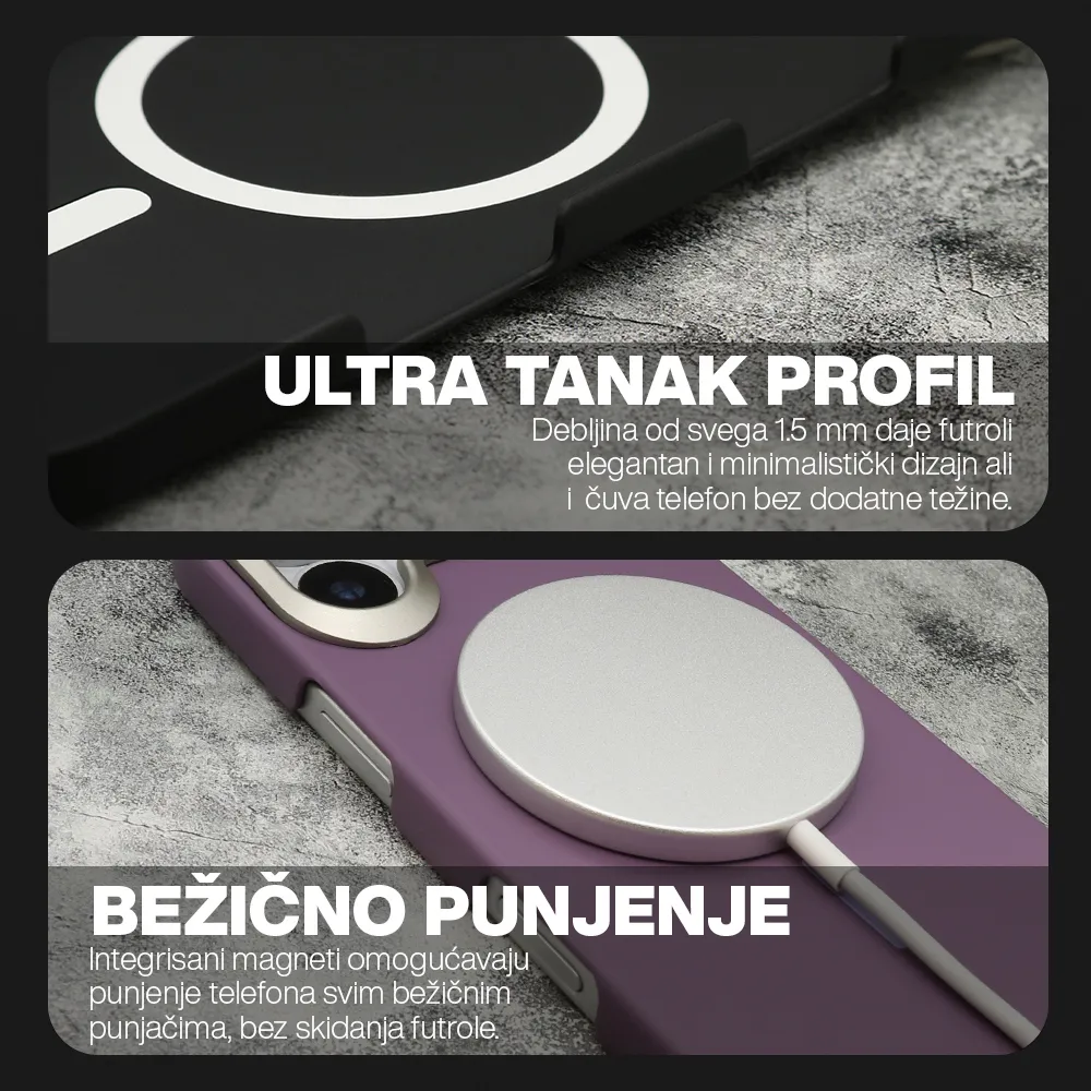 Futrola ARMOR PC MagSafe za iPhone 17 (6.3)  ljubicasta