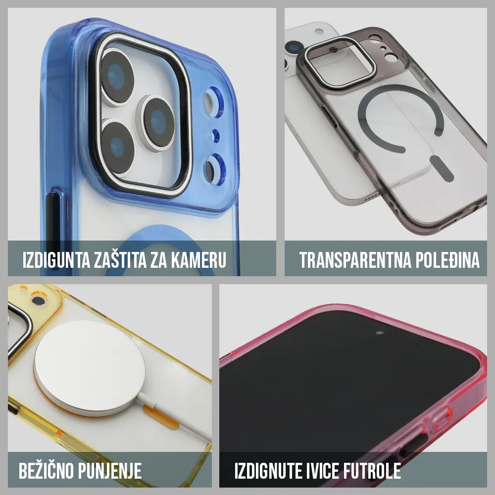 Futrola COLOR RING MagSafe za iPhone 17 (6.3) crna
