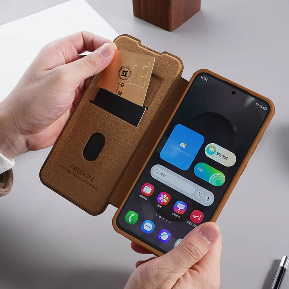 Futrola NILLKIN QIN Pro za Samsung S937B Galaxy S25 Edge 5G crna