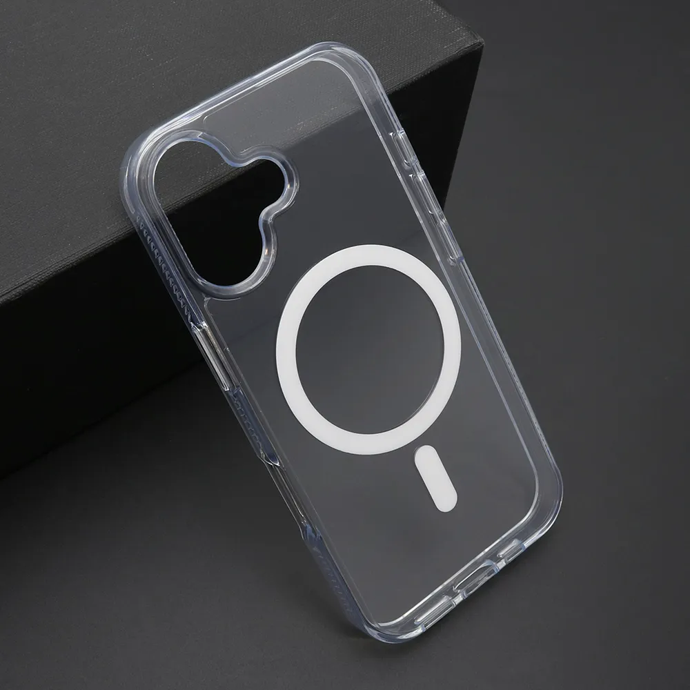 Futrola COLOR FRAME MagSafe za iPhone 17 (6.3) srebrna (providna)