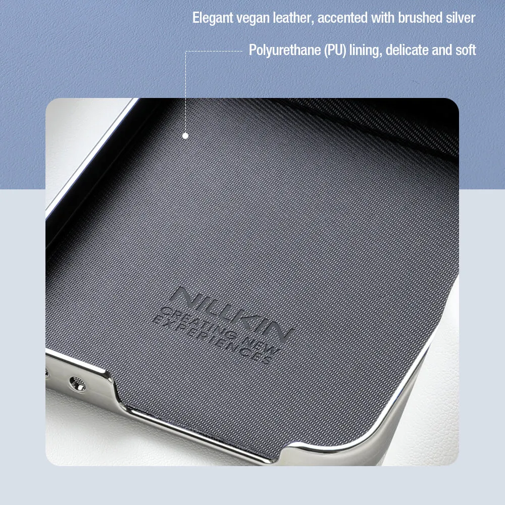 Futrola Nillkin Cam Shield Leather Case za Samsung F741B/F761B Galaxy Z Flip 6 5G/Z Flip 7 FE 5G crna