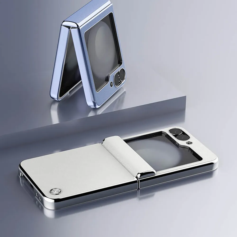 Futrola Nillkin Cam Shield Leather Case za Samsung F741B/F761B Galaxy Z Flip 6 5G/Z Flip 7 FE 5G bela