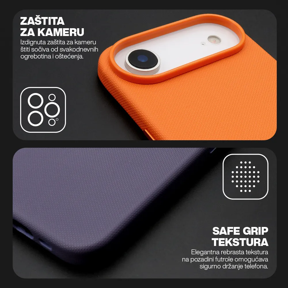 Futrola FROSTED SHIELD MagSafe za iPhone 17 (6.3) crna