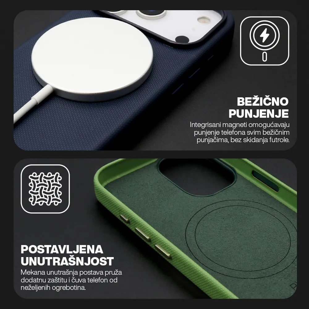 Futrola FROSTED SHIELD MagSafe za iPhone 17 Pro (6.3) crna