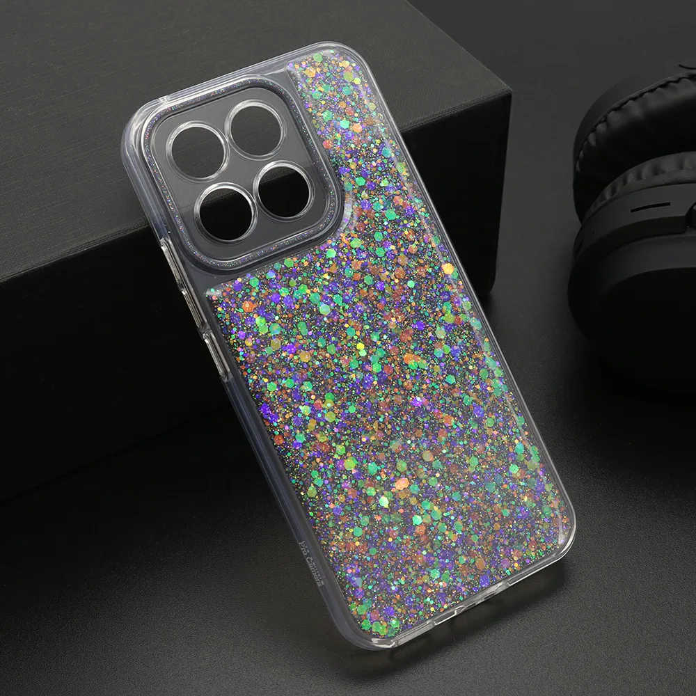 Futrola CRYSTAL GLOW za Honor X8c srebrna