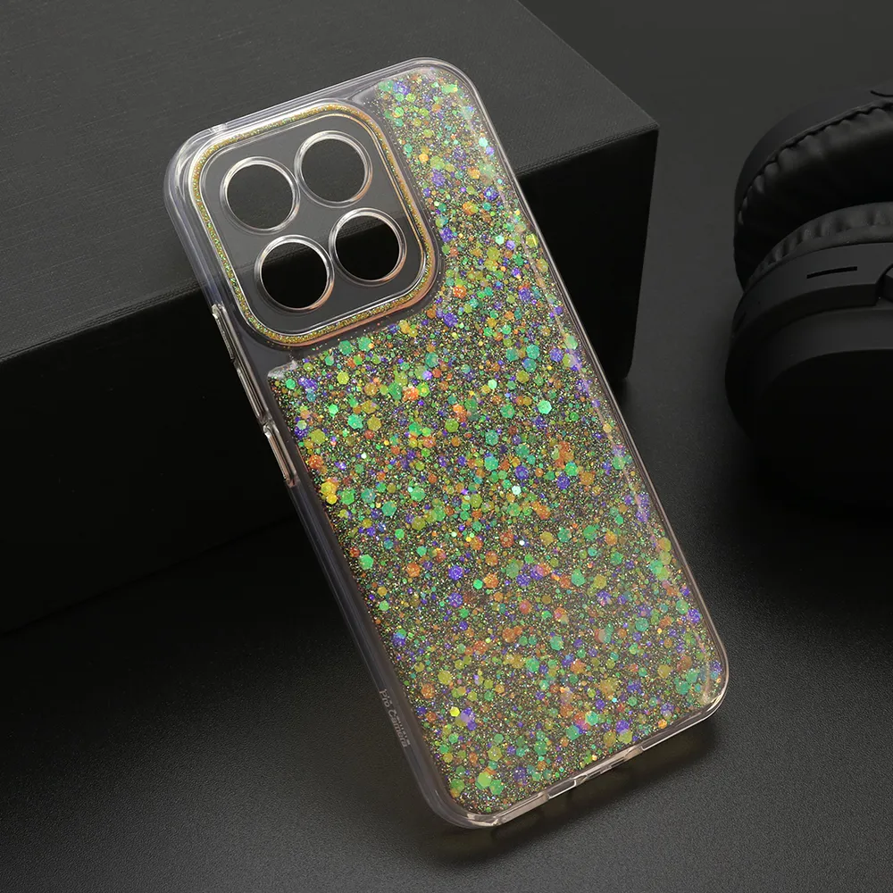 Futrola CRYSTAL GLOW za Honor X8c narandzasta