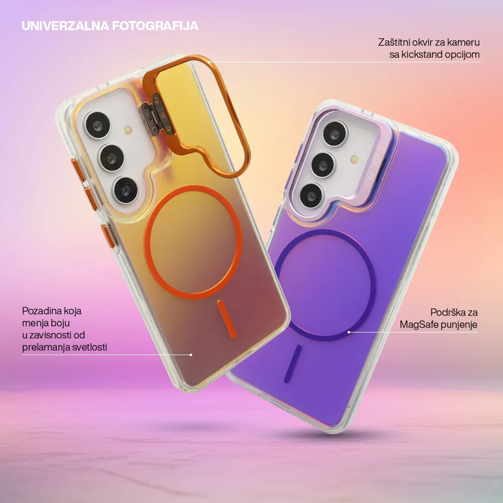 Futrola GLOW LOOK MagSafe za Samsung S941B Galaxy S26 5G narandzasta