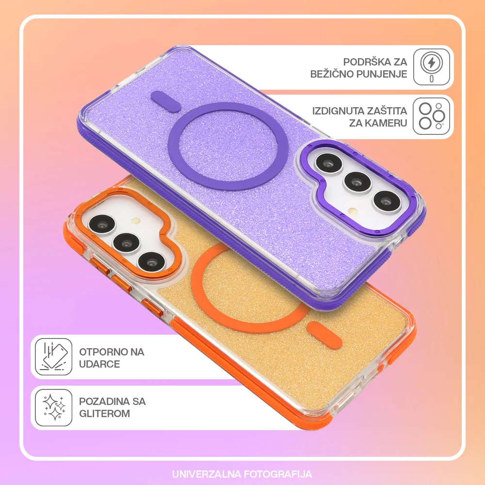 Futrola SPARKLING LOOK MagSafe za Samsung S941B Galaxy S26 5G ljubicasta