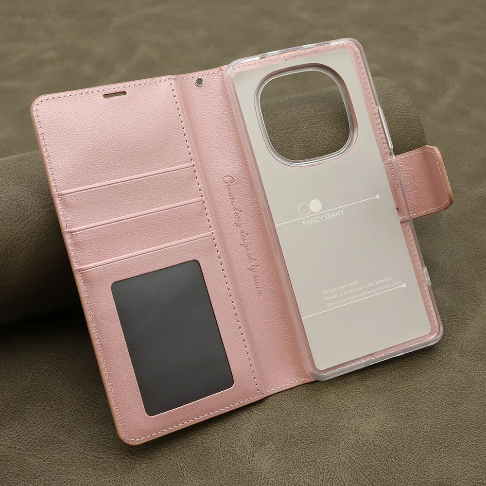 Futrola BI FOLD HANMAN II za Xiaomi Redmi Note 15 4G svetlo roze