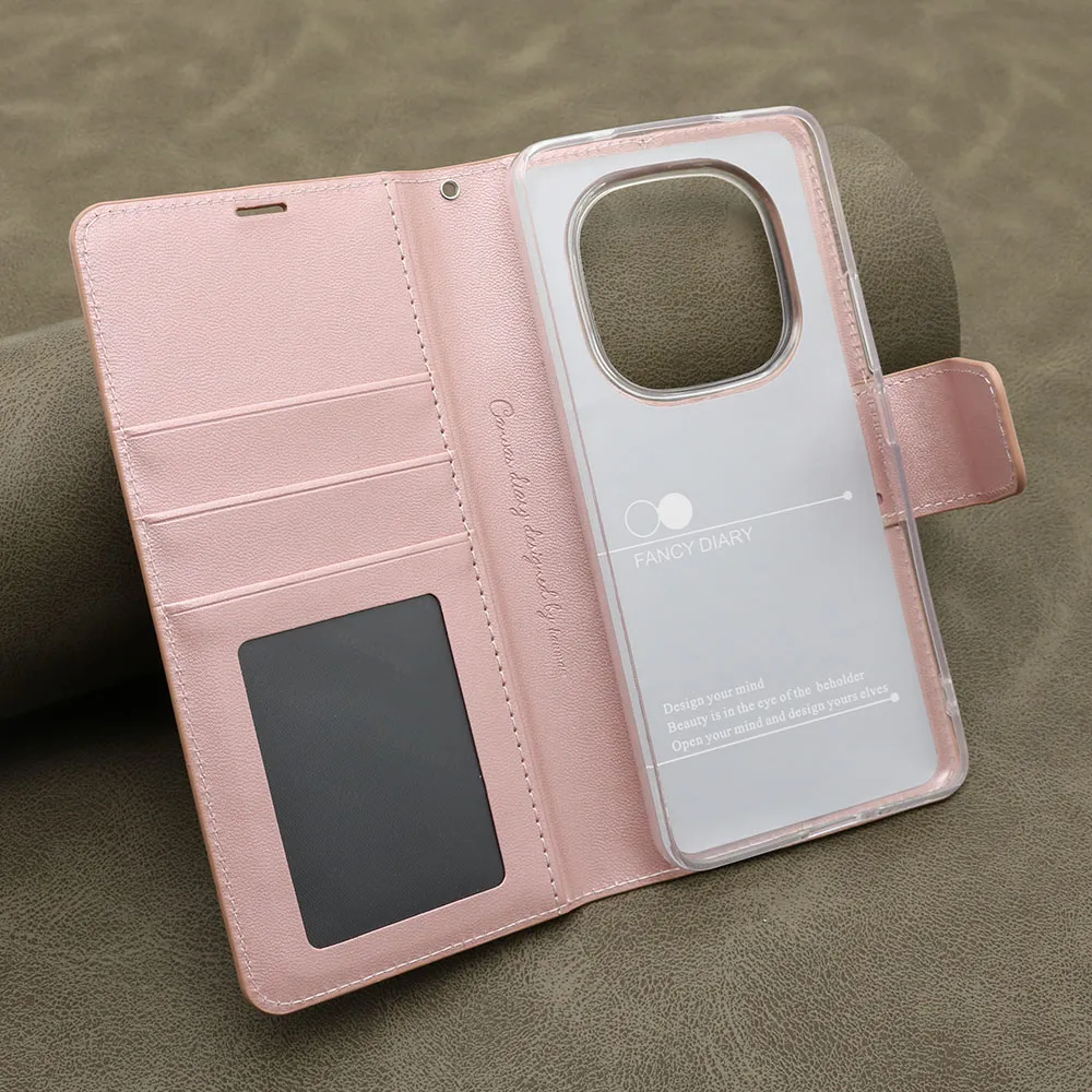 Futrola BI FOLD HANMAN II za Xiaomi Redmi Note 15 5G svetlo roze
