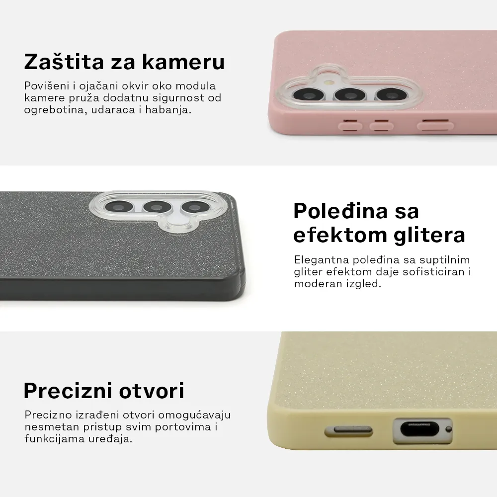 Futrola GLOW DUST za Samsung A576B Galaxy A57 5G roze