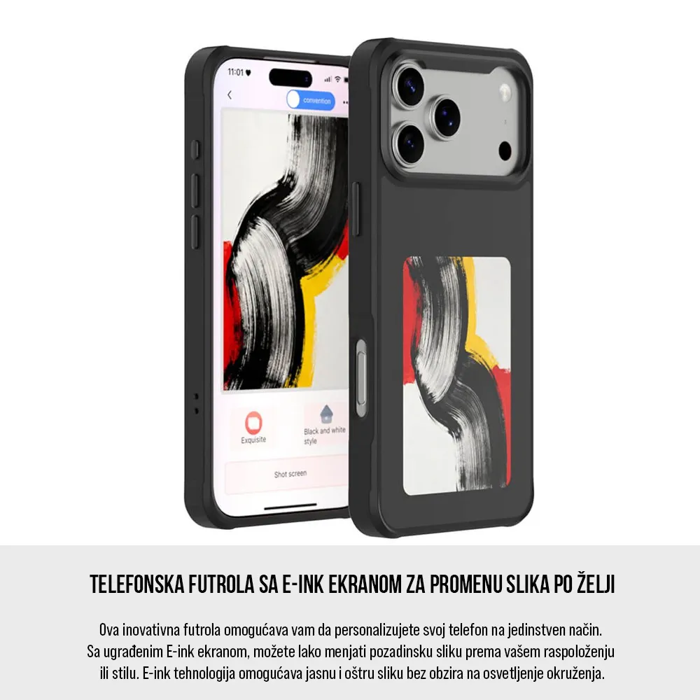 Futrola SMART COVER Corning Glass za iPhone 17 Pro (6.3) crna
