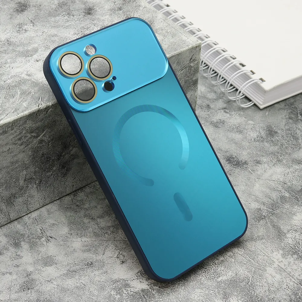 Futrola COLOR METAL MagSafe za iPhone 13 Pro Max (6.7) plava (small camera)