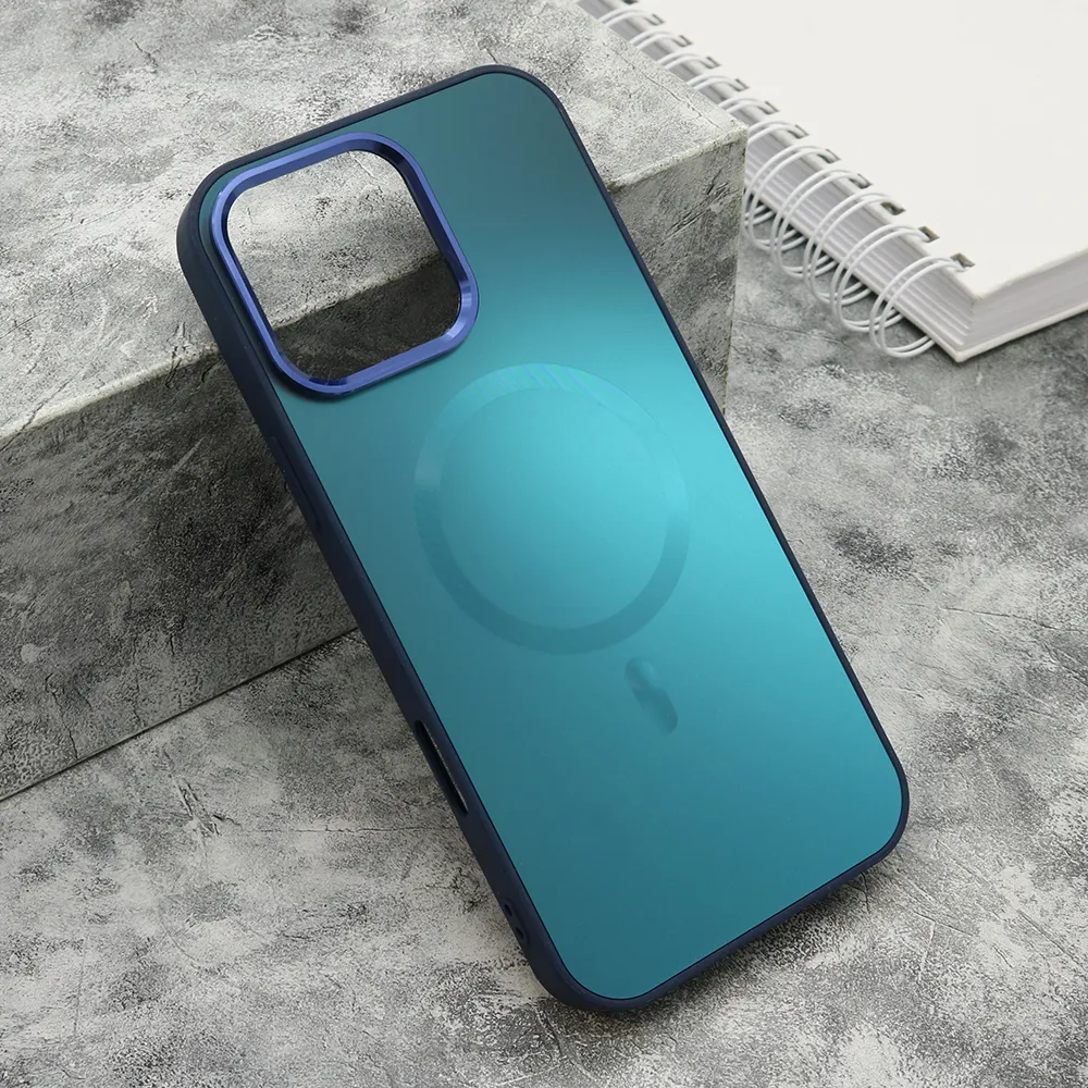 Futrola COLOR METAL MagSafe za iPhone 16 Pro Max (6.9) plava (big camera)