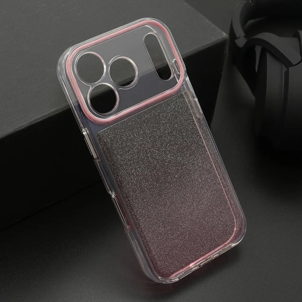 Futrola OMBRE GLITTER za iPhone 17 Pro (6.3) roze