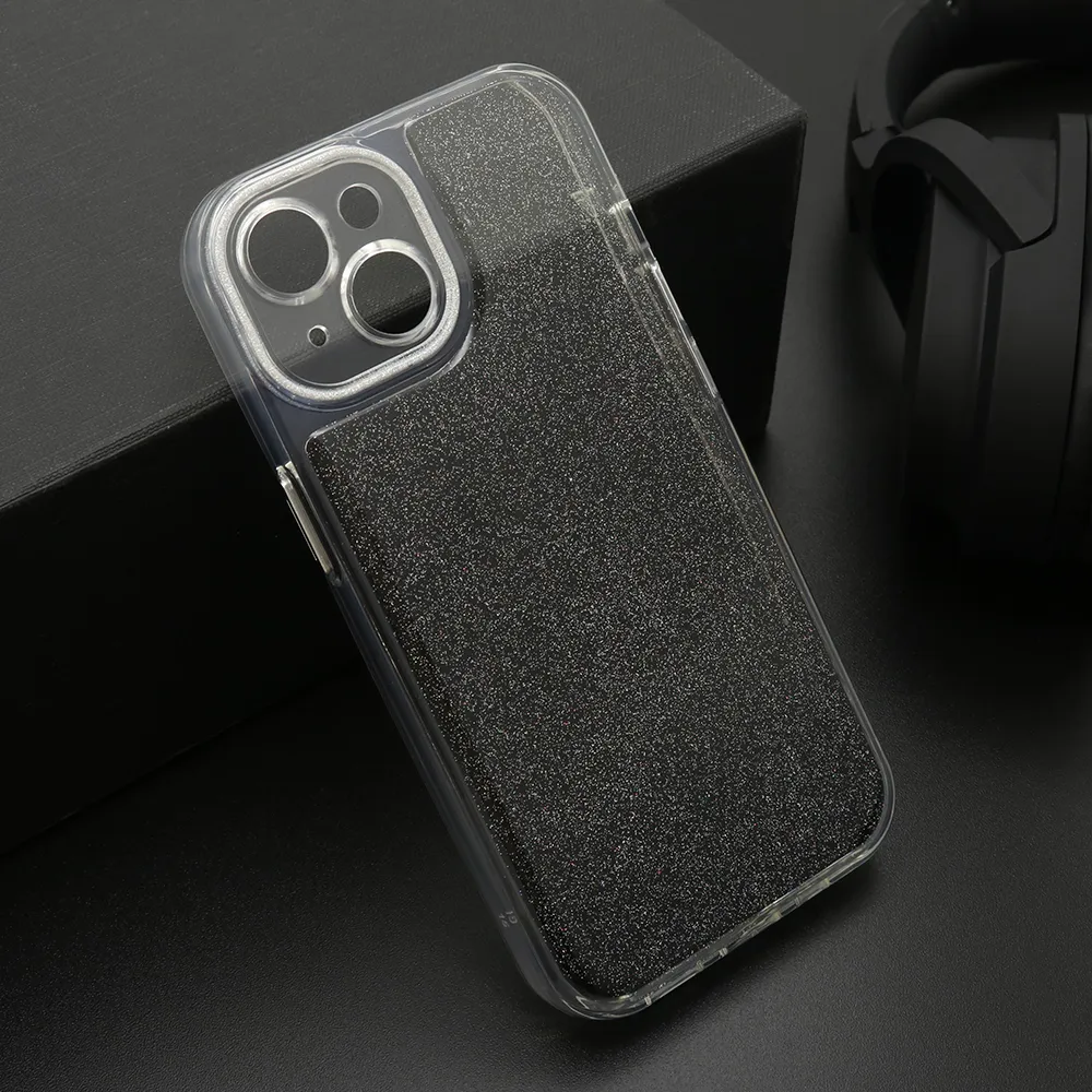 Futrola OMBRE GLITTER za iPhone 15 (6.1) crna