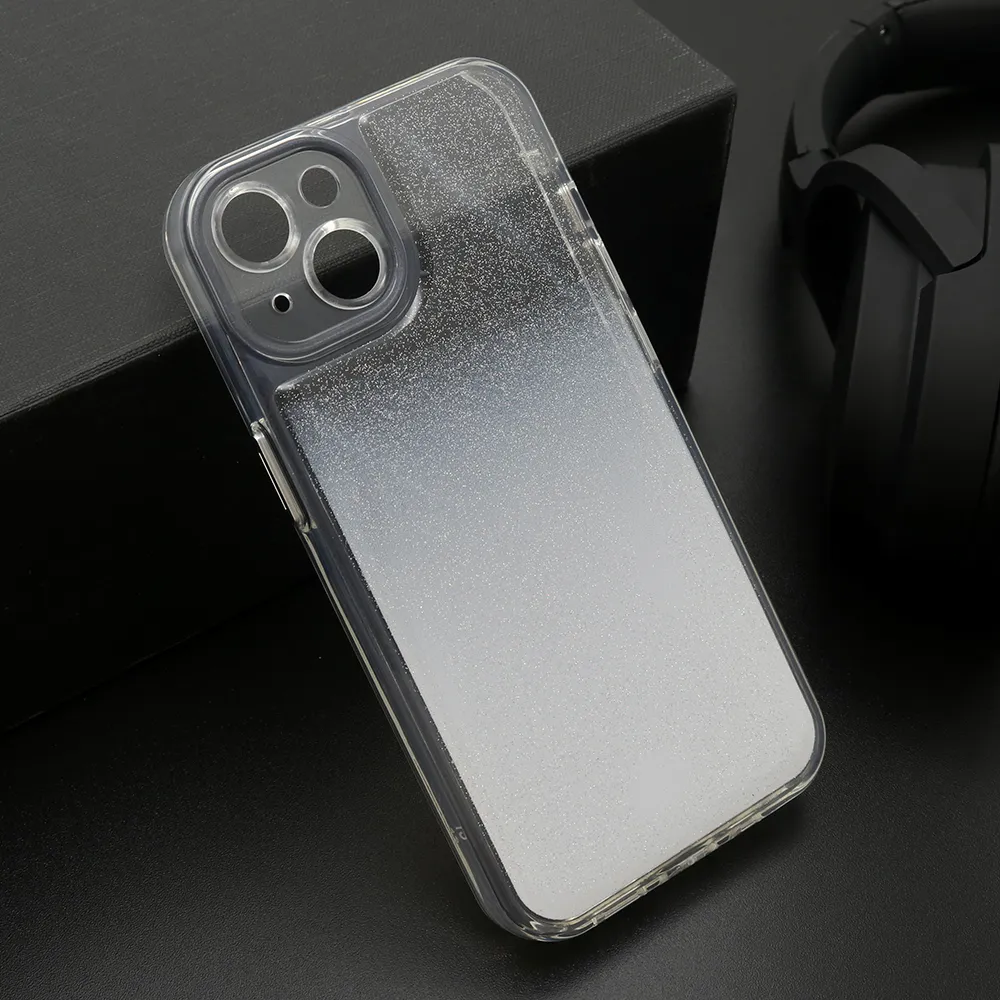 Futrola OMBRE GLITTER za iPhone 13 (6.1) bela