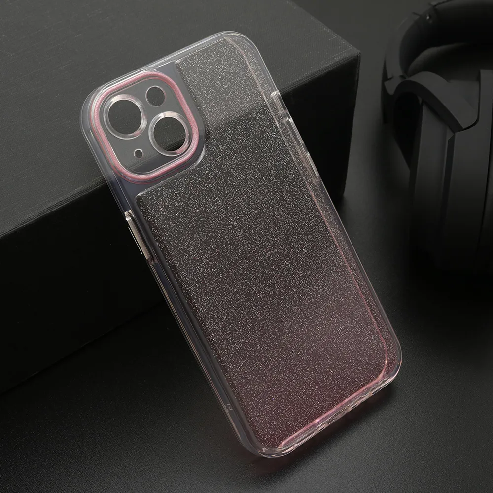 Futrola OMBRE GLITTER za iPhone 13 (6.1) roze