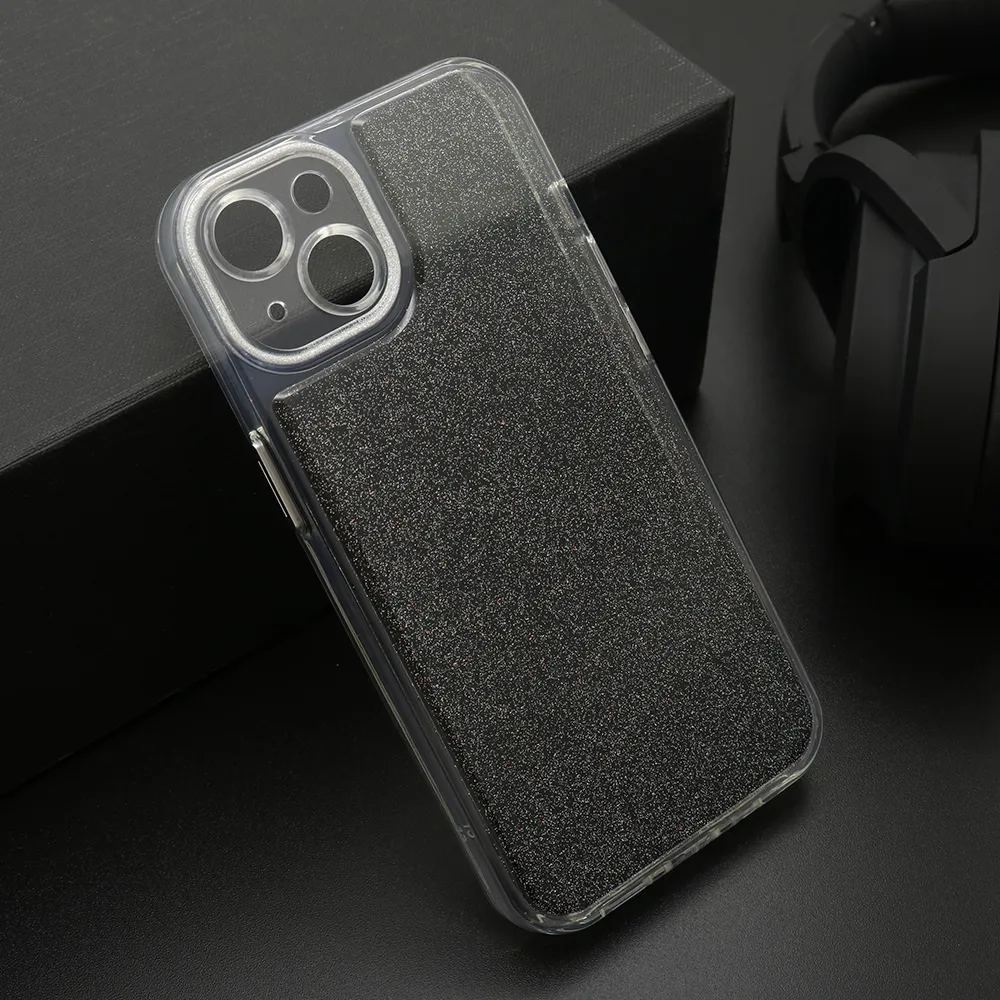 Futrola OMBRE GLITTER za iPhone 13 (6.1) crna