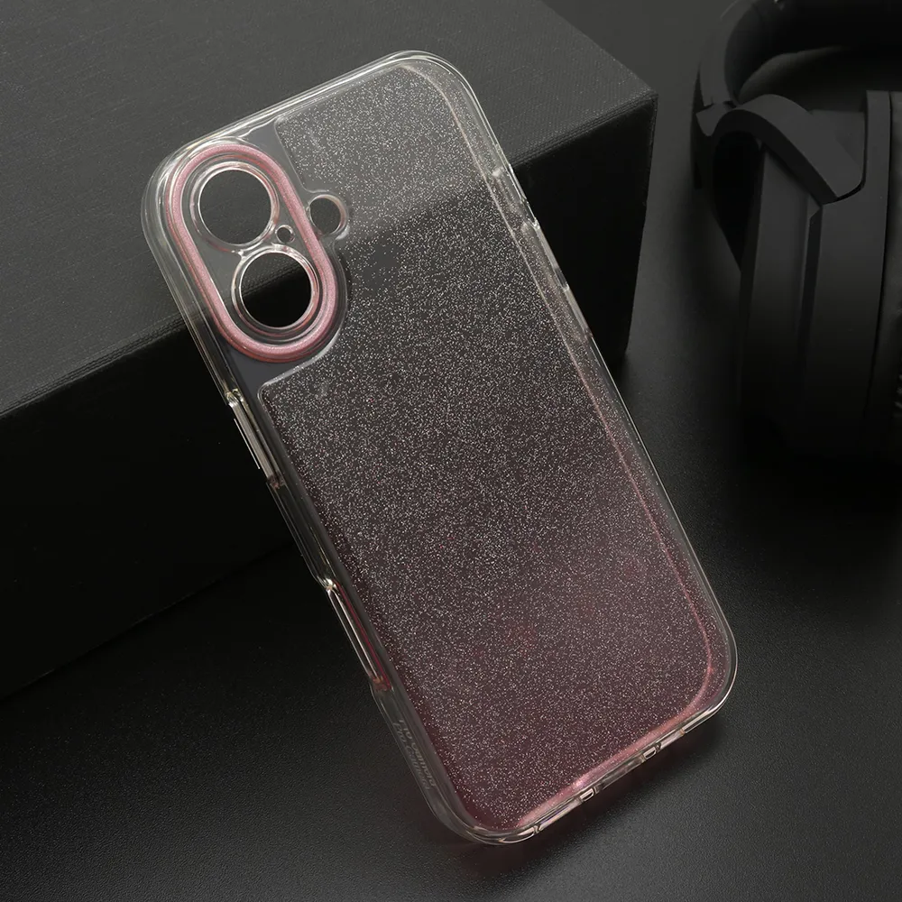 Futrola OMBRE GLITTER za iPhone 17 (6.3) roze