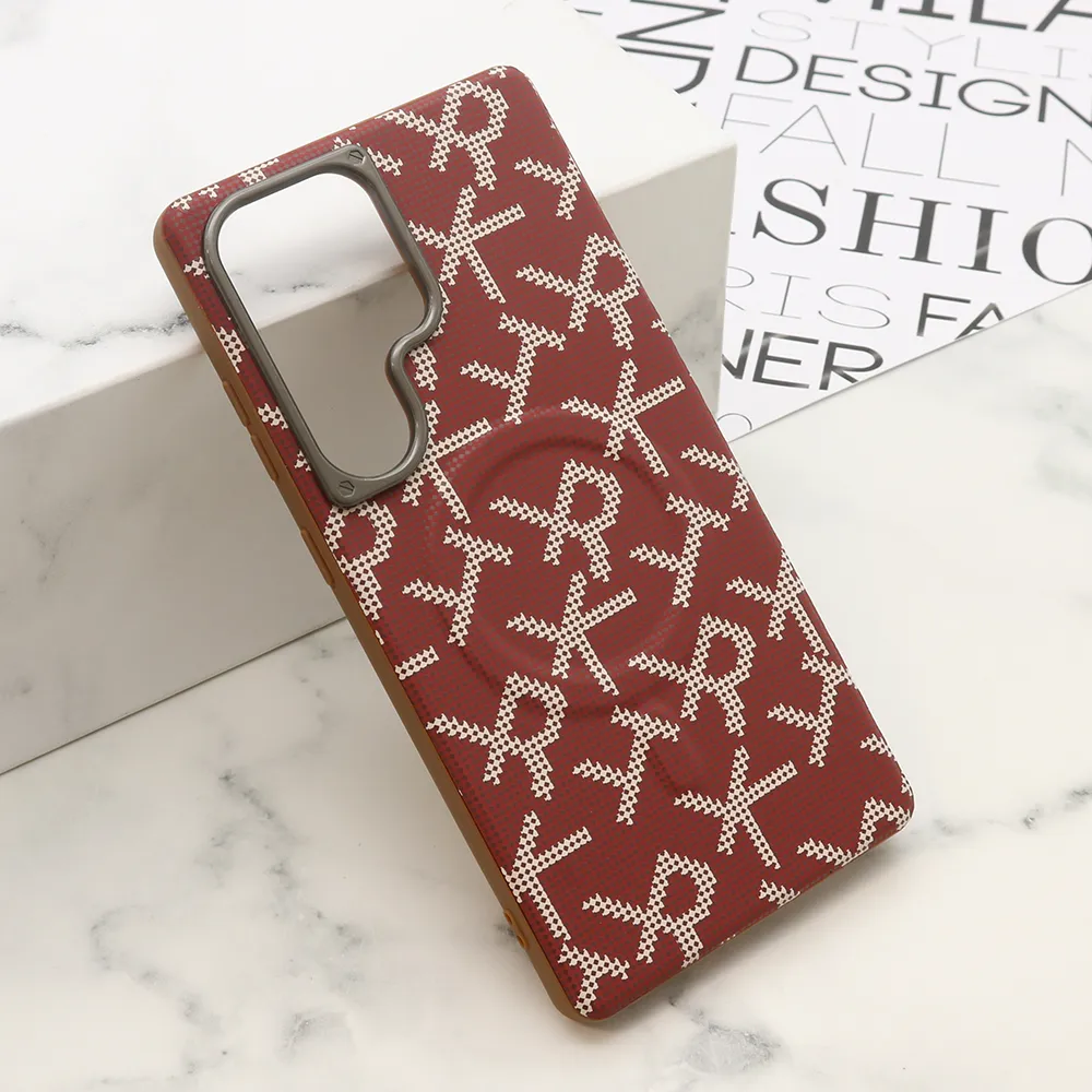 Futrola MONOGRAM MagSafe za Samsung S938B Galaxy S25 Ultra 5G crvena