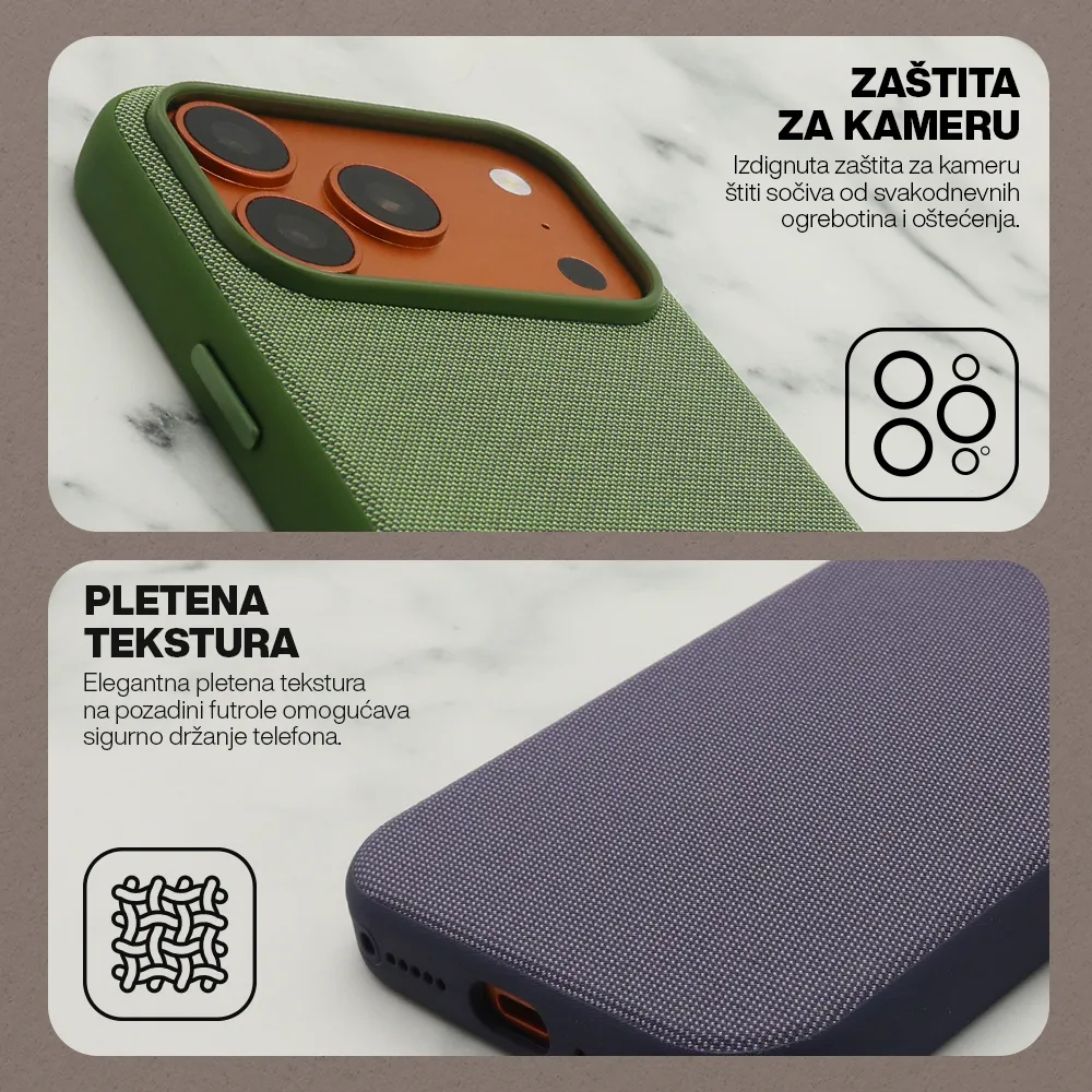 Futrola WOVEN MagSafe za iPhone 16 (6.1) zelena