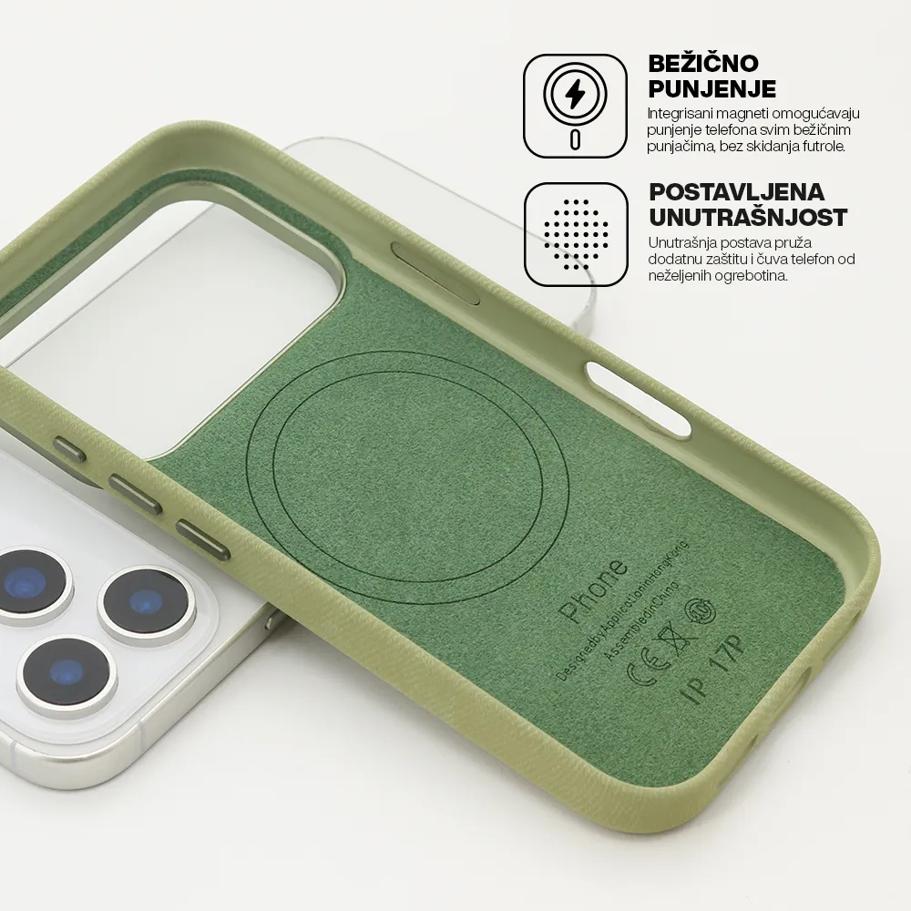Futrola PRESTIGE LEATHER MagSafe za iPhone 17 Pro (6.3)/iPhone 18 Pro (6.3) crna