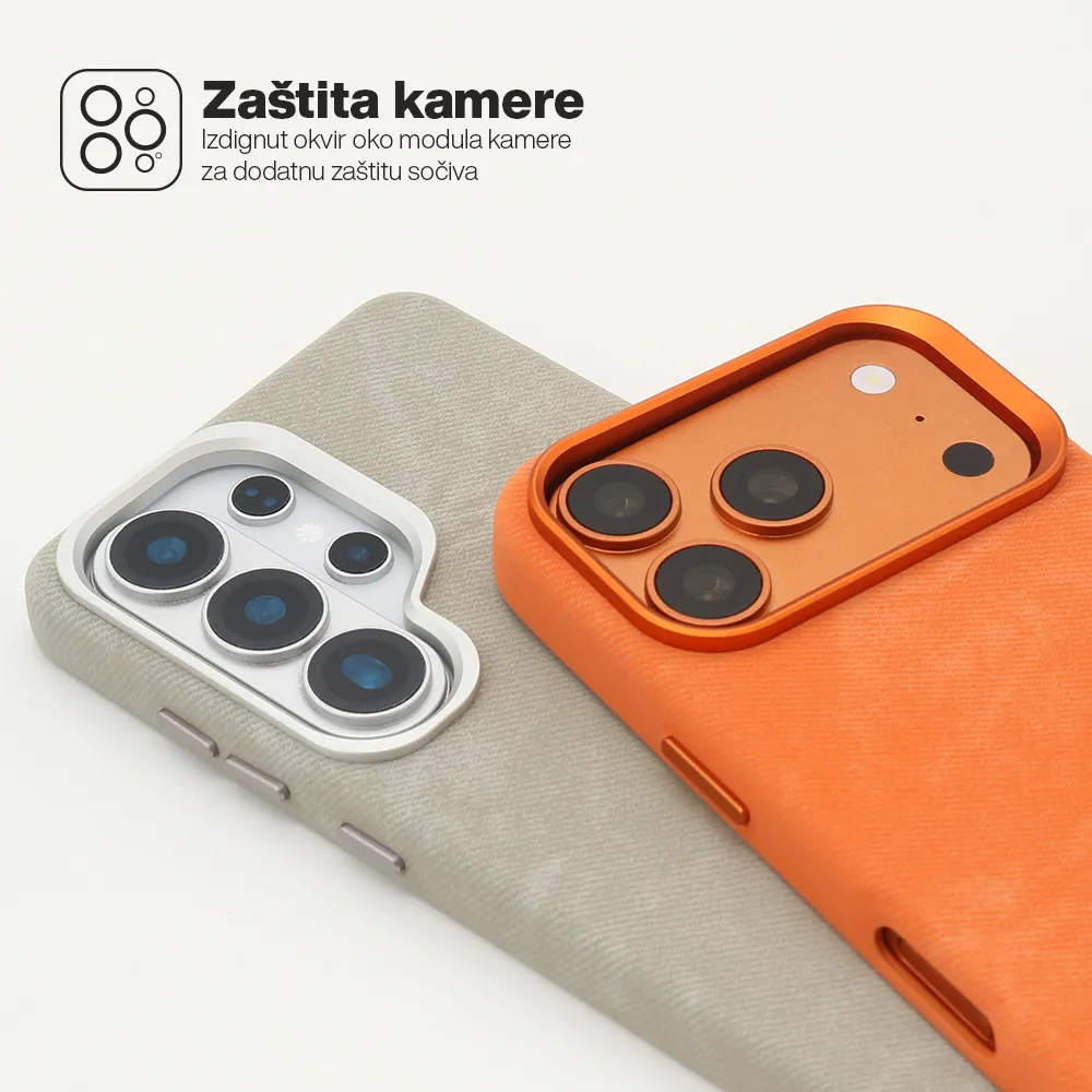 Futrola PRESTIGE LEATHER MagSafe za iPhone 17 Pro Max (6.9)/iPhone 18 Pro Max (6.9) siva