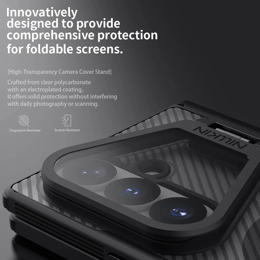 Futrola Nillkin Cam Shield Prop Magnetic za Samsung F976B Galaxy Z Fold 8 Ultra 5G providno crna