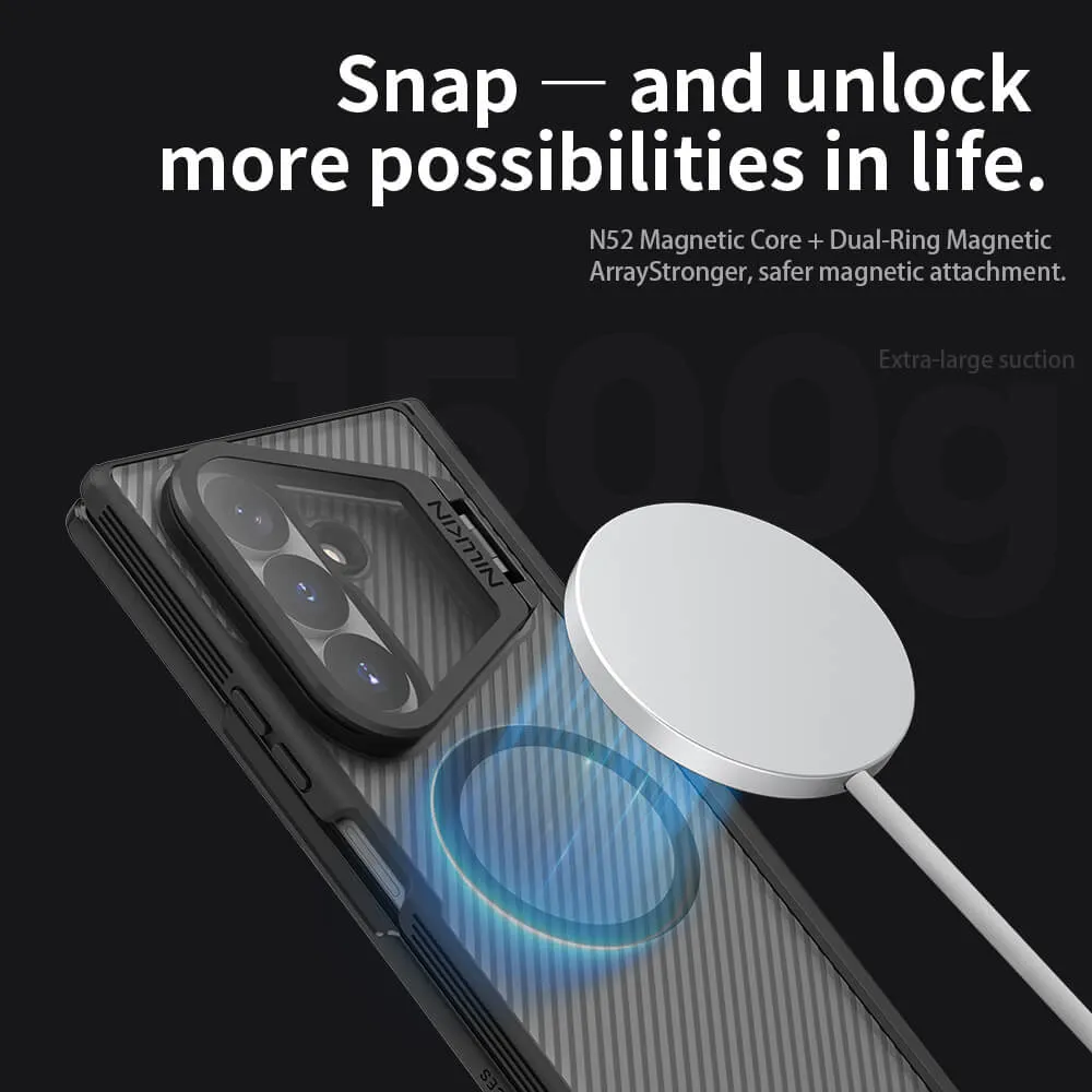 Futrola Nillkin Cam Shield Prop Magnetic za Samsung F976B Galaxy Z Fold 8 Ultra 5G providno crna