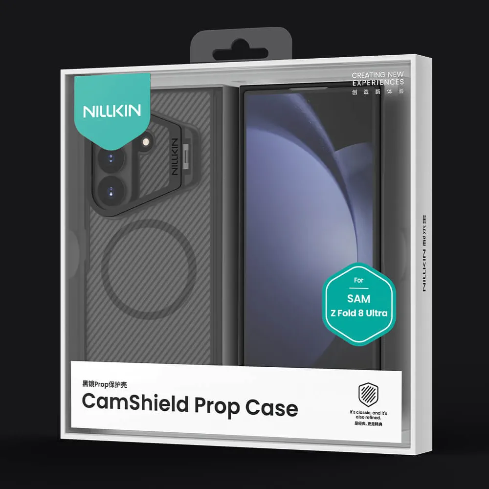 Futrola Nillkin Cam Shield Prop Magnetic za Samsung F976B Galaxy Z Fold 8 Ultra 5G providno crna