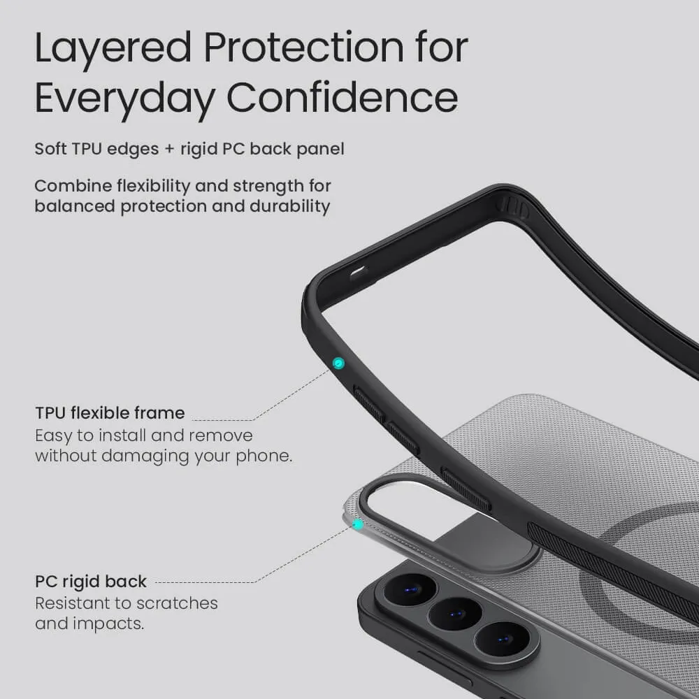 Futrola NILLKIN Frosted Shield Pro Magnetic za Samsung S741B Galaxy S26 FE providno crna