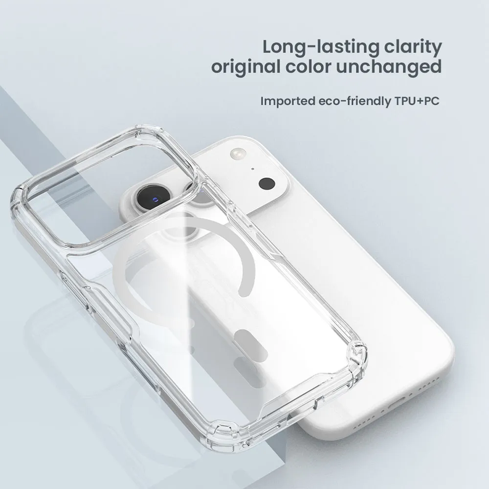 Futrola NILLKIN Nature Pro Magnetic za iPhone 17 Pro / 18 Pro (6.3) providno crna