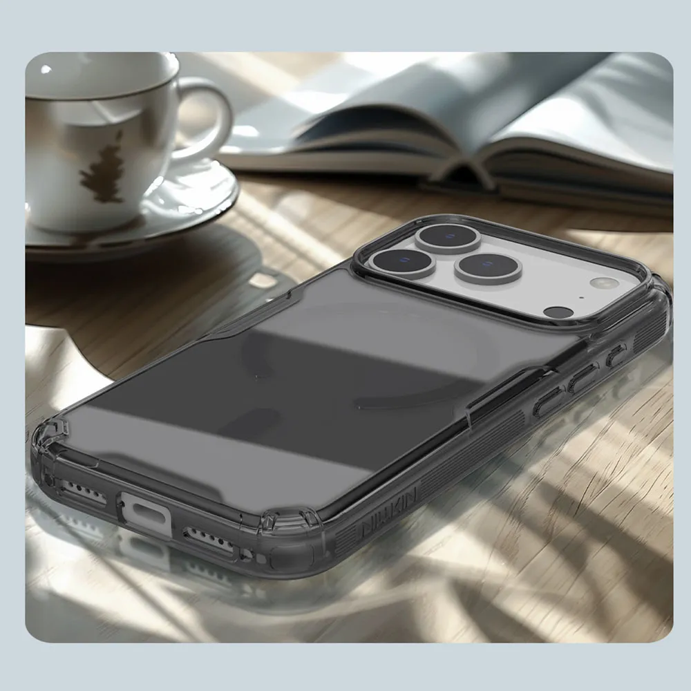 Futrola NILLKIN Nature Pro Magnetic za iPhone 17 Pro / 18 Pro (6.3) providno crna