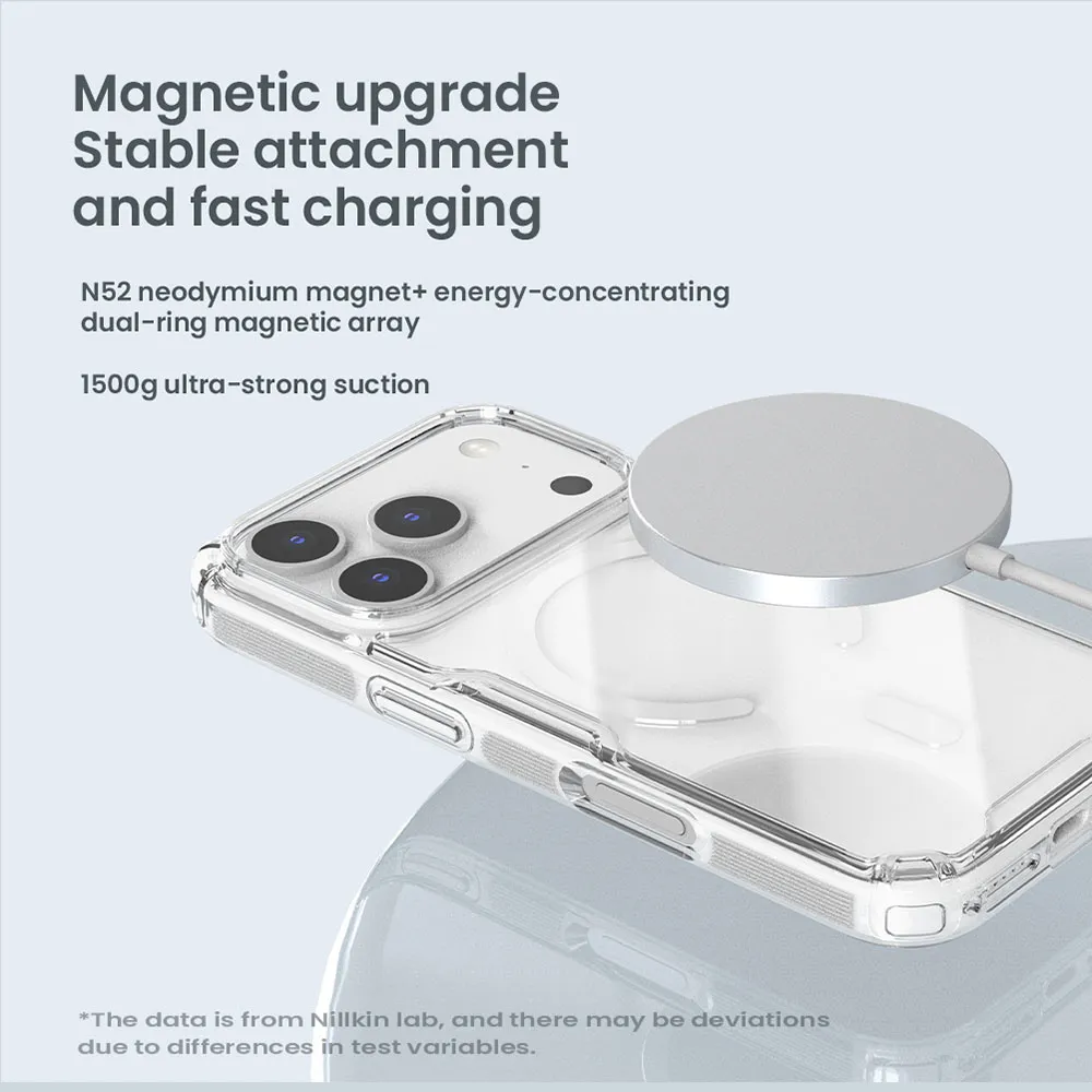 Futrola NILLKIN Nature Pro Magnetic za iPhone 17 Pro / 18 Pro (6.3) providno crna