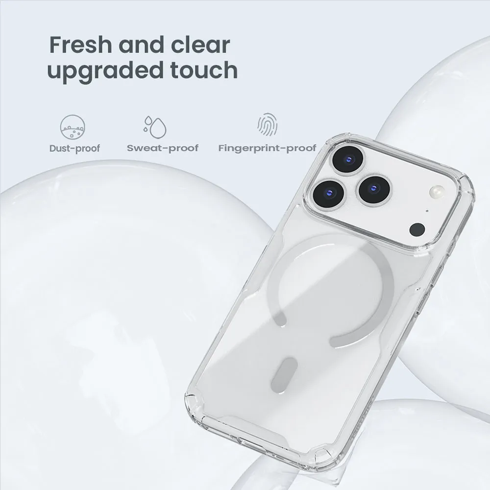 Futrola NILLKIN Nature Pro Magnetic za iPhone 17 Pro Max / 18 Pro Max (6.9) providno crna