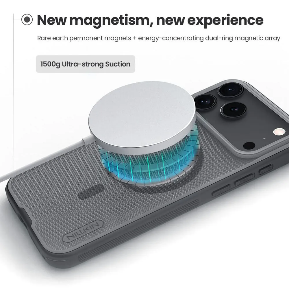 Futrola NILLKIN Super Frost PRO MAGNETIC za iPhone 17 Pro Max / 18 Pro Max (6.9) providno crna