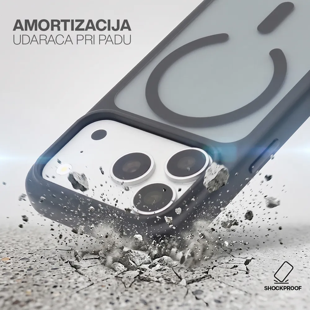 Futrola SHADOW MagSafe za Iphone 18 Pro Max (6.9) bela (big camera)