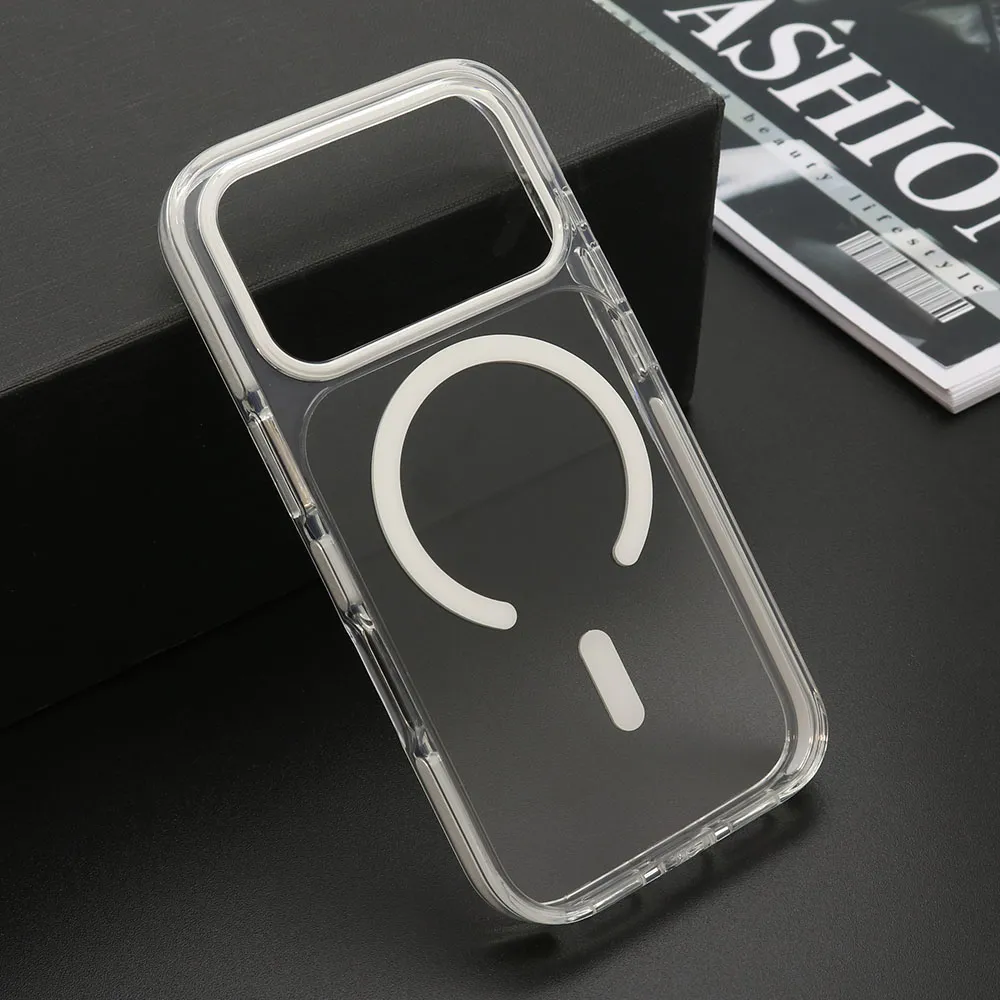 Futrola COLOR CLEAR MagSafe za Iphone 18 Pro (6.3) bela